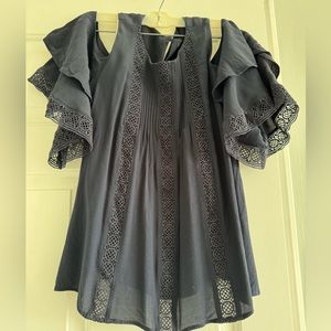 Ann Taylor cold-shoulder blouse
